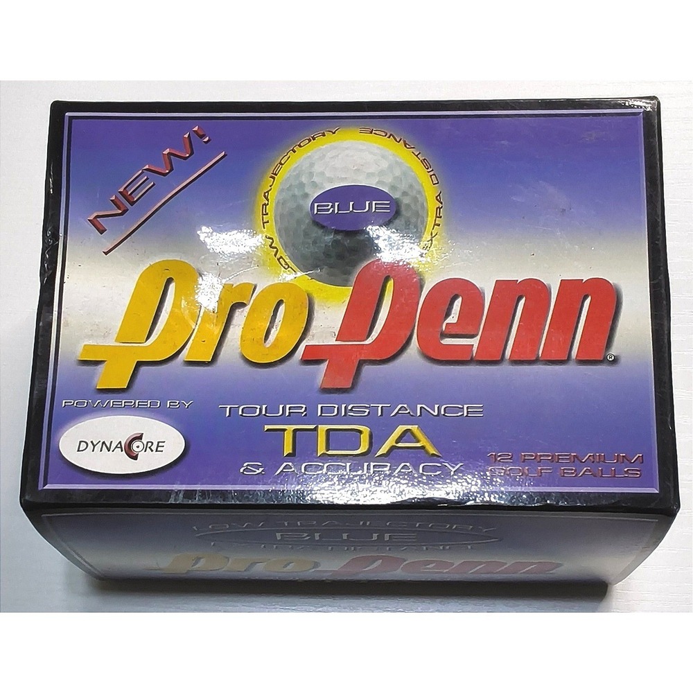 Vintage Pro Penn TDA Blue Golf Balls Mens 12 Count White Tour Distance Accuracy